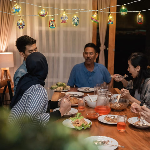 5.4Ft Ramadan Eid String Lights – 10 LED Battery Operated Moon Star Lantern Fairy Lights for Indoor & Outdoor Decor