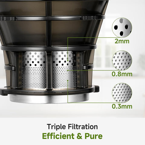 Automatic Cold Press Juicer 250W 145MM Wide Chute 2L Capacity Grey
