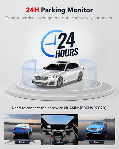 REDTIGER F17 4K 3-Channel Dash Cam with GPS & 64GB Card – Black