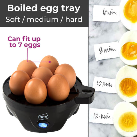 3-in-1 Electric Egg Cooker Boiler & Poacher with Timer, Auto Shutoff