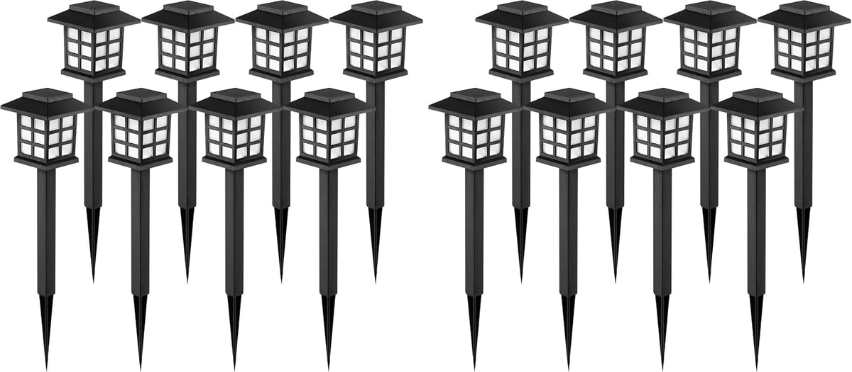 GIGALUMI Solar Lights Outdoor Garden, 16 Pack Solar Powered Garden Lights