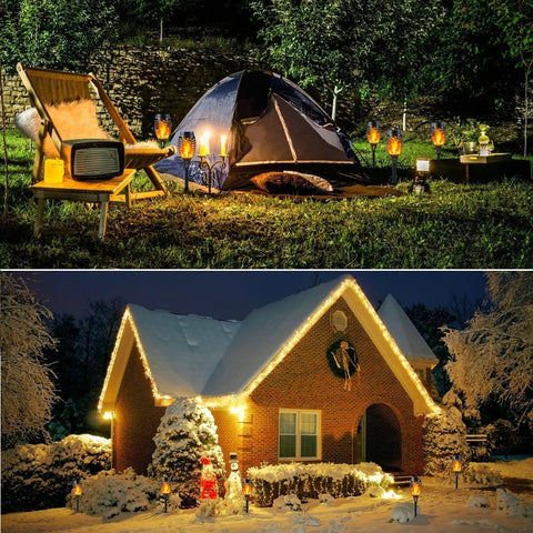 Flickering Flame Solar Torch Lights

