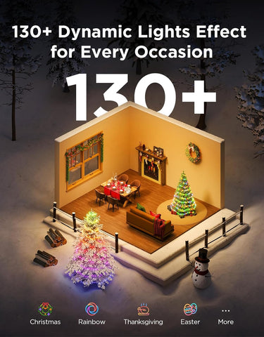 Christmas String Lights 30M RGBWIC 300 LEDs with App & Music Sync Green