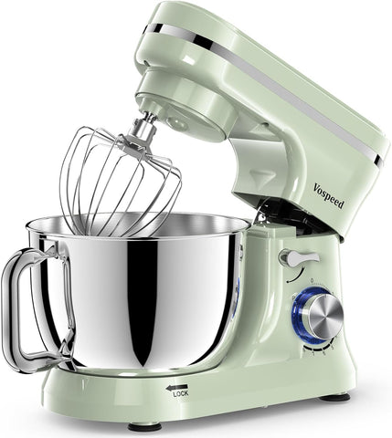 Stand Mixer 5QT 1000W Tilt-Head Kitchen Mixer – 8 Speed Electric Food Mixer with Dough Hook, Whisk, Beater & Bowl – Green
