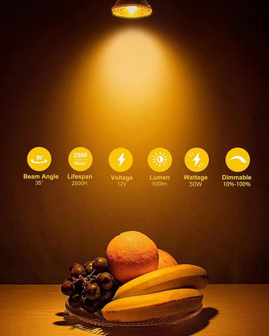 MR16 12V 50W GU5.3 Halogen Spotlight Bulbs – 6 Pack