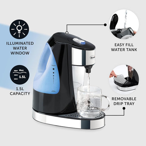 HotCup 1.5L Hot Water Dispenser – 3kW Fast Boil, Energy Efficient Instant Hot Water, Gloss Black – VKJ142
