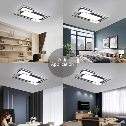 Led Ceiling Light for Living Room, Remote Control, Brightness Dimmable, 3000-6500K