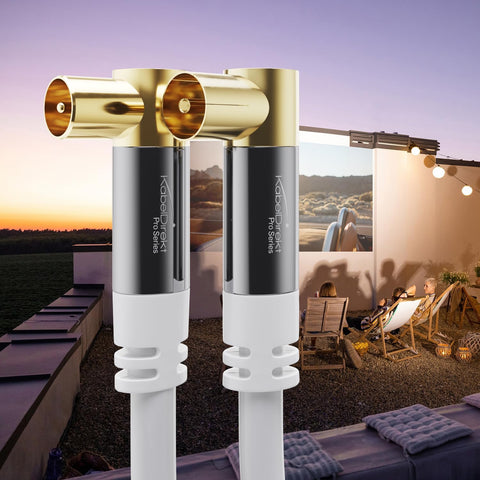4K TV Aerial Cable 2m – 90° Angled Coaxial