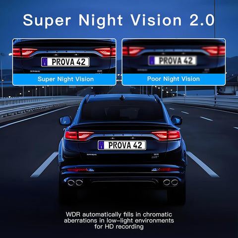 GEMEK 4-Channel 360° Dash Cam with 1080P Front & Rear, Night Vision