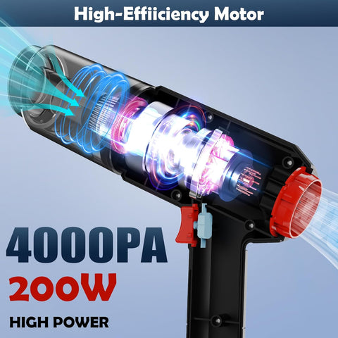 Handheld Cordless Vacuum Cleaner Black – Portable Car & Home Vacuum