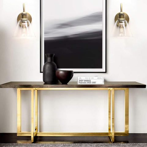 Yosoan Industrial Glass Wall Sconce Light - Antique Finish