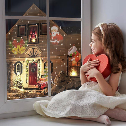 TEDD Christmas Projector Lights – Waterproof LED Landscape Projector with 12 Replaceable Festival Patterns for Indoor & Outdoor Garden, House, Wall & Party Decorations