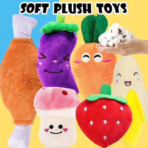 Speedy Panther 6 Pcs Squeaky Plush Dog Toys for Small Medium Dogs