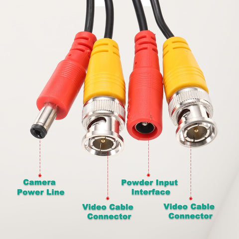 45m BNC Video Power Extension Cable for CCTV Cameras