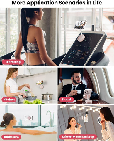 MagSafe Car Phone Holder Mount with N52 Dual Magnet Ring – Black