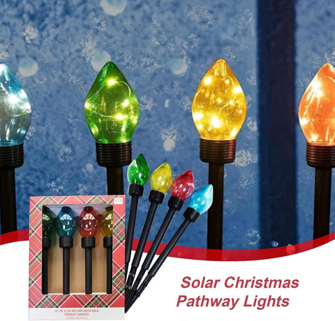 Solar Christmas Decorations Waterproof 8-Mode Ambient Lighting