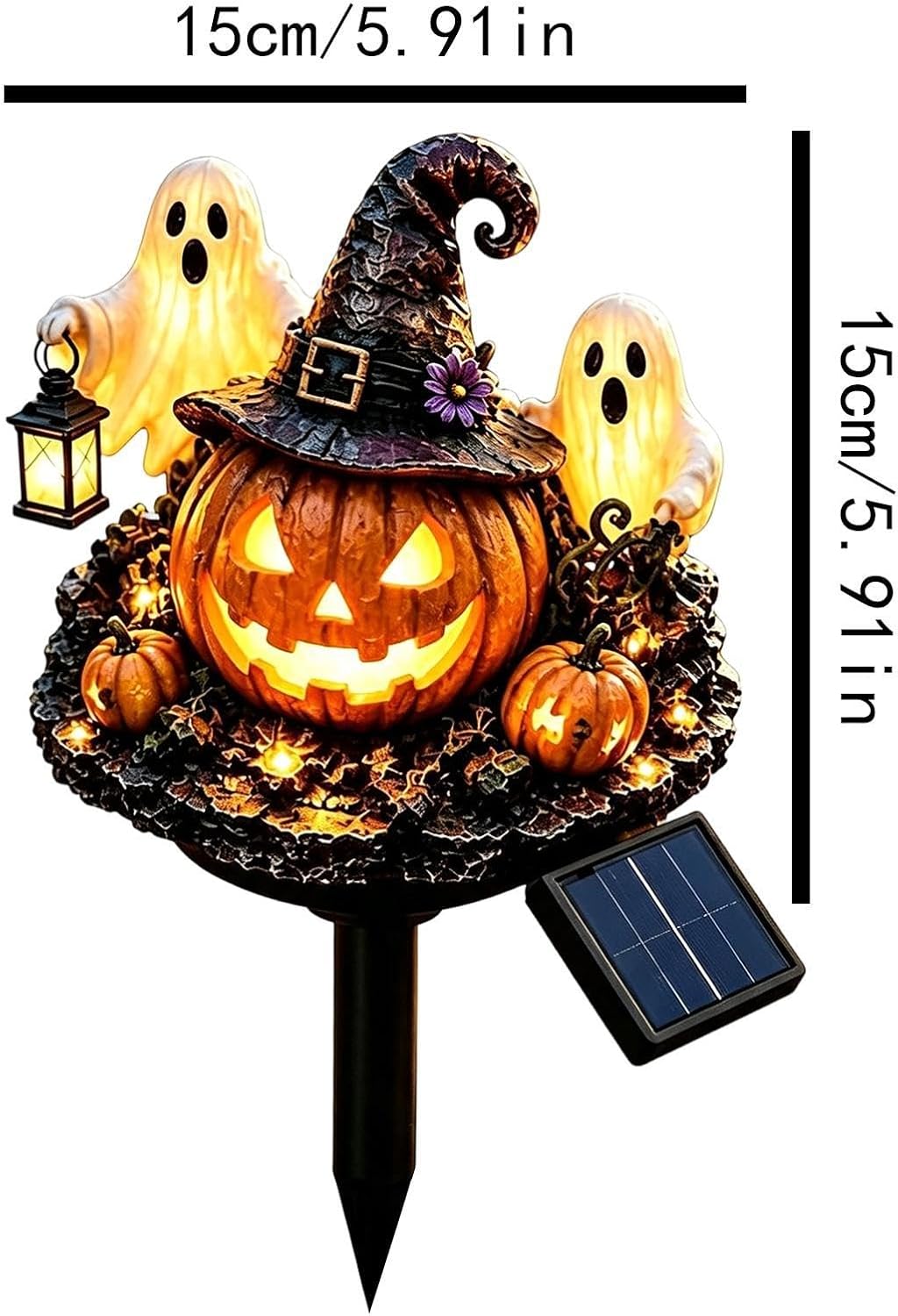 Halloween Solar Lights Pumpkin Ghost Stake Lights For