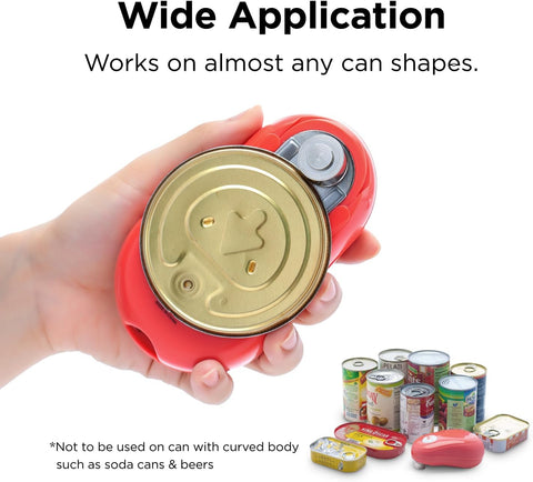 Kitchen Mama One-Touch Electric Can Opener – Red