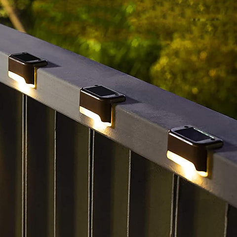 Solpex Solar Deck Lights 12 Pack, Waterproof Led Lights for Outdoor Stairs, Step, Fence, Yard, Patio, and Pathway(Cold White, Black)