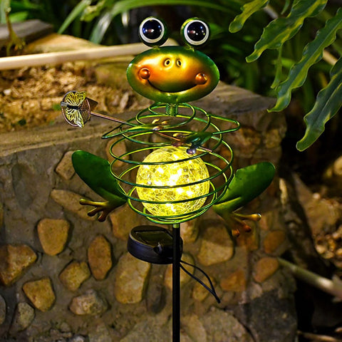 Artistic Froglet Shape Solar Light with 8 Hour Charging and 10 Hour Illuminating for Patio Walkway Pathway Froglet Solar Garden Light