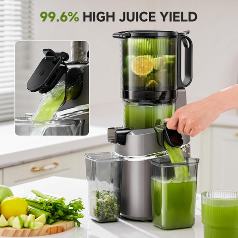 Automatic Cold Press Juicer 250W 145MM Wide Chute 2L Capacity Grey