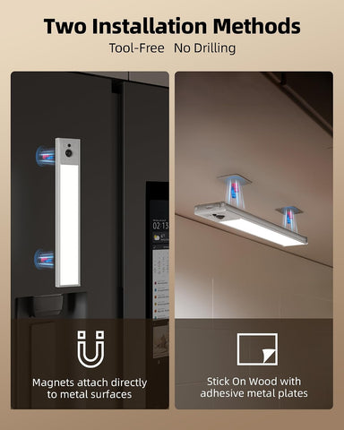 EZVALO 5-Pack Under Cabinet Kitchen Lights – Rechargeable Motion Sensor LED Cabinet Lighting for Cupboards & Dark Corners - Light Up the Little Spaces You Use Most