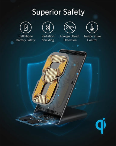 Anker PowerWave Stand Wireless Charger 10W Fast Charging