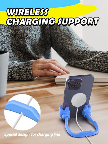 Blue Thumbs Up Phone Stand – 360° Adjustable Lazy Desktop Holder