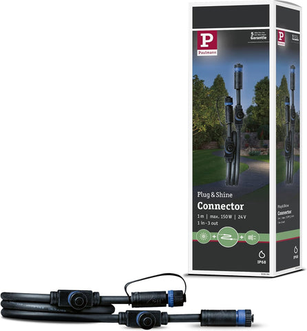 Paulmann 94156 Outdoor Plug & Shine Spotlight Plantini ext. Set 3000K 3x2.5W 24V 40° Anthracite alu, Aluminium, Integriert, 7.5 W, 2.1 x 7.7 x 22.3 cm