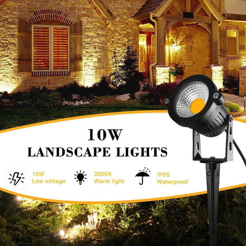 12V Garden Lights 10W Low Voltage Landscape Lights for Trees Pathway Yard