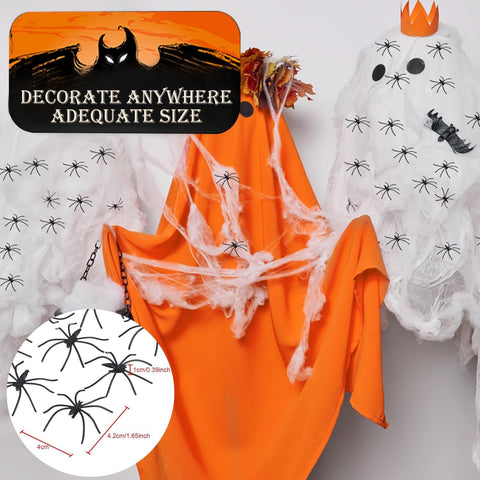 60g Halloween Spider Web Decorations with 30 Fake Spiders – Stretchable Cobwebs for Indoor & Outdoor Halloween Party Decorations