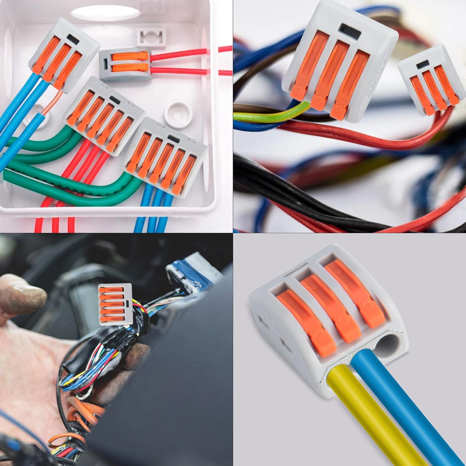 Compact Wire Connectors, Preciva 33pcs Push Fit Electrical Blocks, Spl