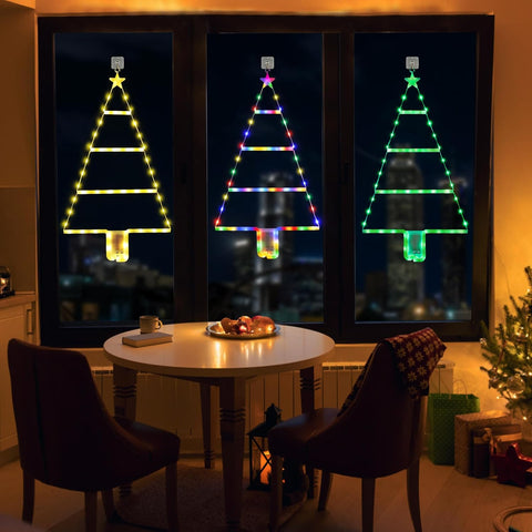 Moxled 2ft Warm White LED Ladder Christmas Lights with Timer – Battery Operated