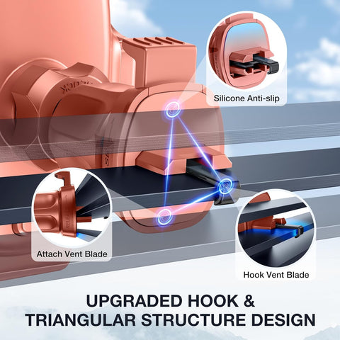 Miracase 2nd Generation Car Phone Holder – Universal Air Vent Mount with 360° Rotation for iPhone and Samsung Smartphones