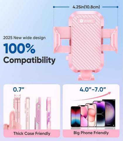 Rally Racing-Grade 3-in-1 Car Phone Holder Pink