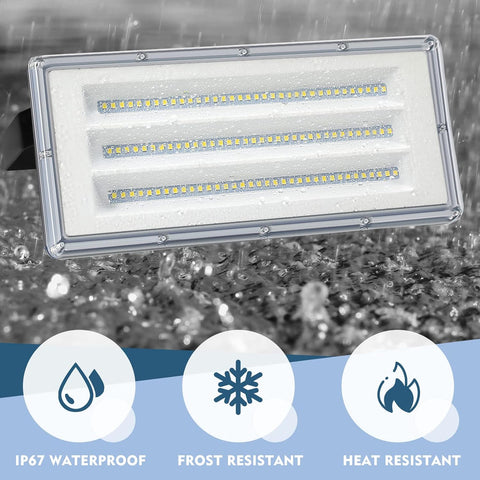 LED Floodlight Outdoor 100W 2 Pack, 10000LM IP67 Waterproof Security Light