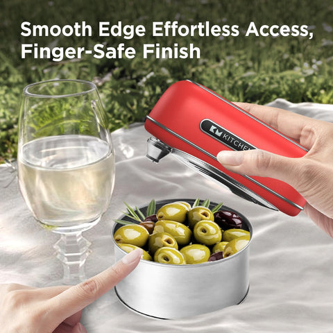 Kitchen Mama Orbit One Rechargeable Electric Can Opener – Red
