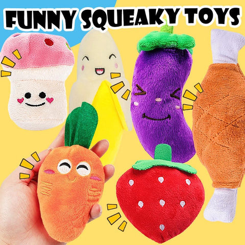 Speedy Panther 6 Pcs Squeaky Plush Dog Toys for Small Medium Dogs