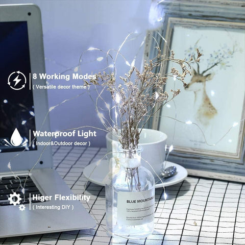 Fairy String Lights Battery Operated 2 Pack 12m 120 LED – Cool White