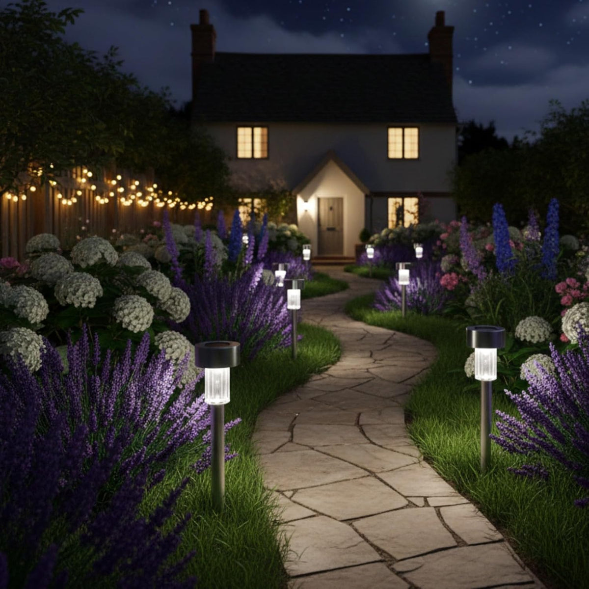 Carbeth Plants Stainless Steel Solar Garden Lights - Set of 5