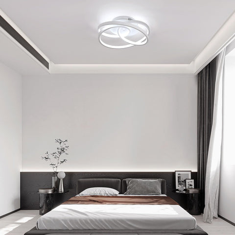LED Ceiling Light 40W – Modern Round Creative Ceiling Lamp, 6500K Cool White Aluminum Fixture for Living Room, Bedroom, Kitchen