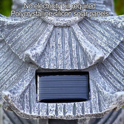 Whychstore Solar Powered Pagoda Lamp, Outdoor Solar Powered Pagoda Garden Lantern, Zen Spire Statue Lamp, For Lawn Path