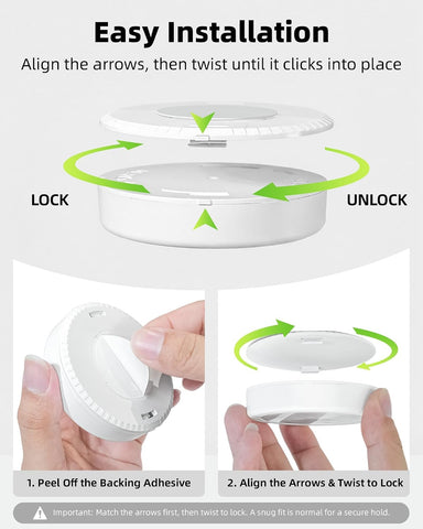 EZVALO LED Puck Lights 2 Pack – Rechargeable Touch Lights with 3 Colour Temperatures for Kitchen Cabinets, Wardrobes & Shelves - Put Light Exactly Where You Need It