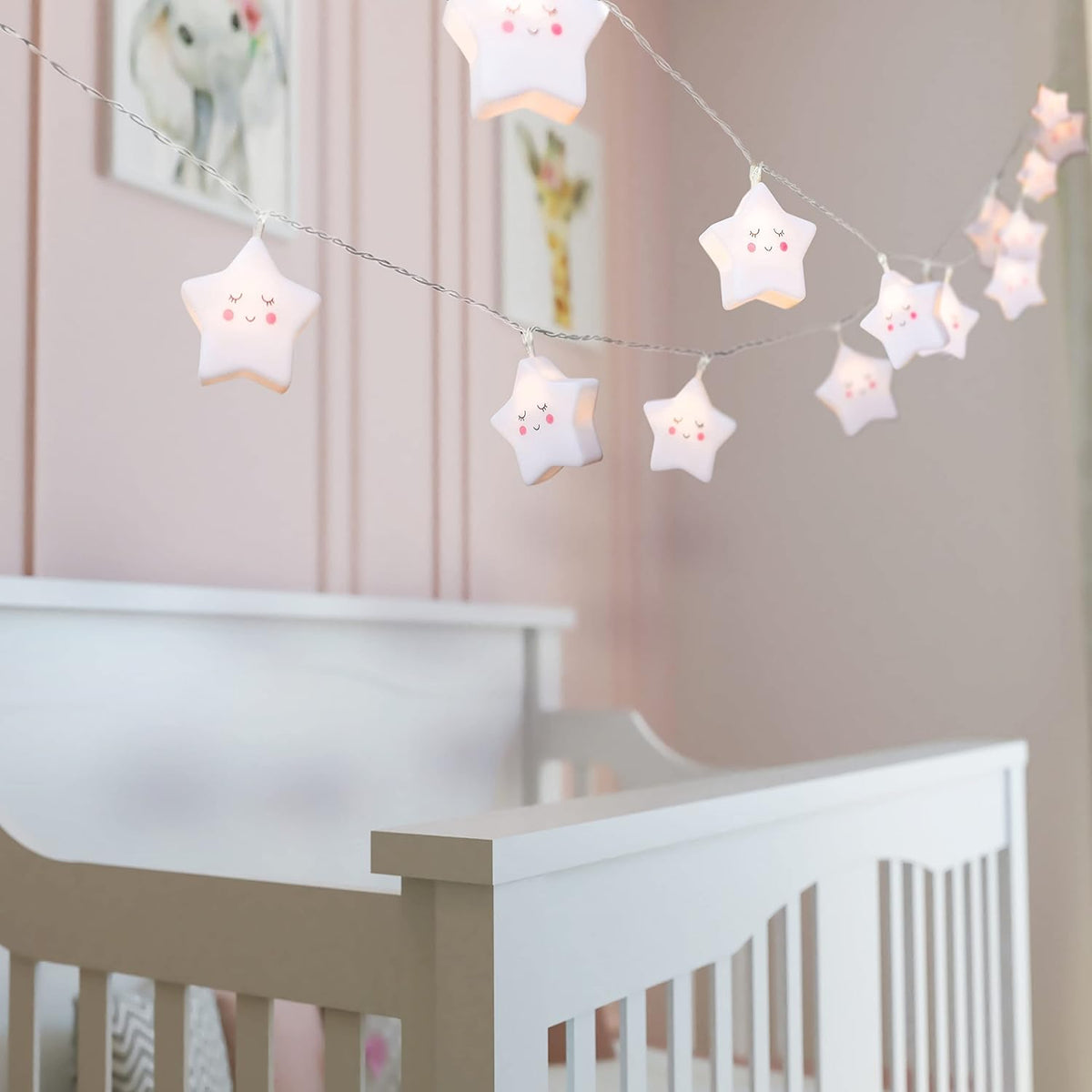 10 LED Indoor Star Fairy Lights In UK - IP20 Waterproof, Battery Operated, Color Temperature  3000K, Push Button Control, String Lights for Kids Nursery, Bedroom, Playroom