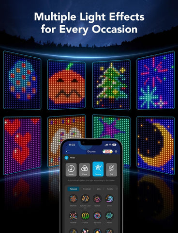 Govee Smart LED Curtain Lights 1.5x2m, 520 RGBIC – Waterproof App-Controlled Decorative Lights for Bedrooms, Parties & Outdoor Spaces - Turn Blank Walls Into Your Own Little Light Show