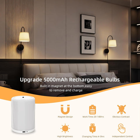 Rechargeable Wall Lights Indoor with Remote & RGB