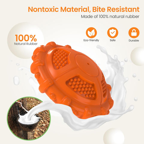 Indestructible Squeaky Dog Chew Toy Orange