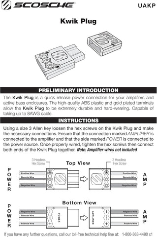 Scosche Kwik Plug 8 AWG Quick Release Power Connector