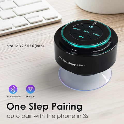 Bluetooth 5.0 shower speaker with mic