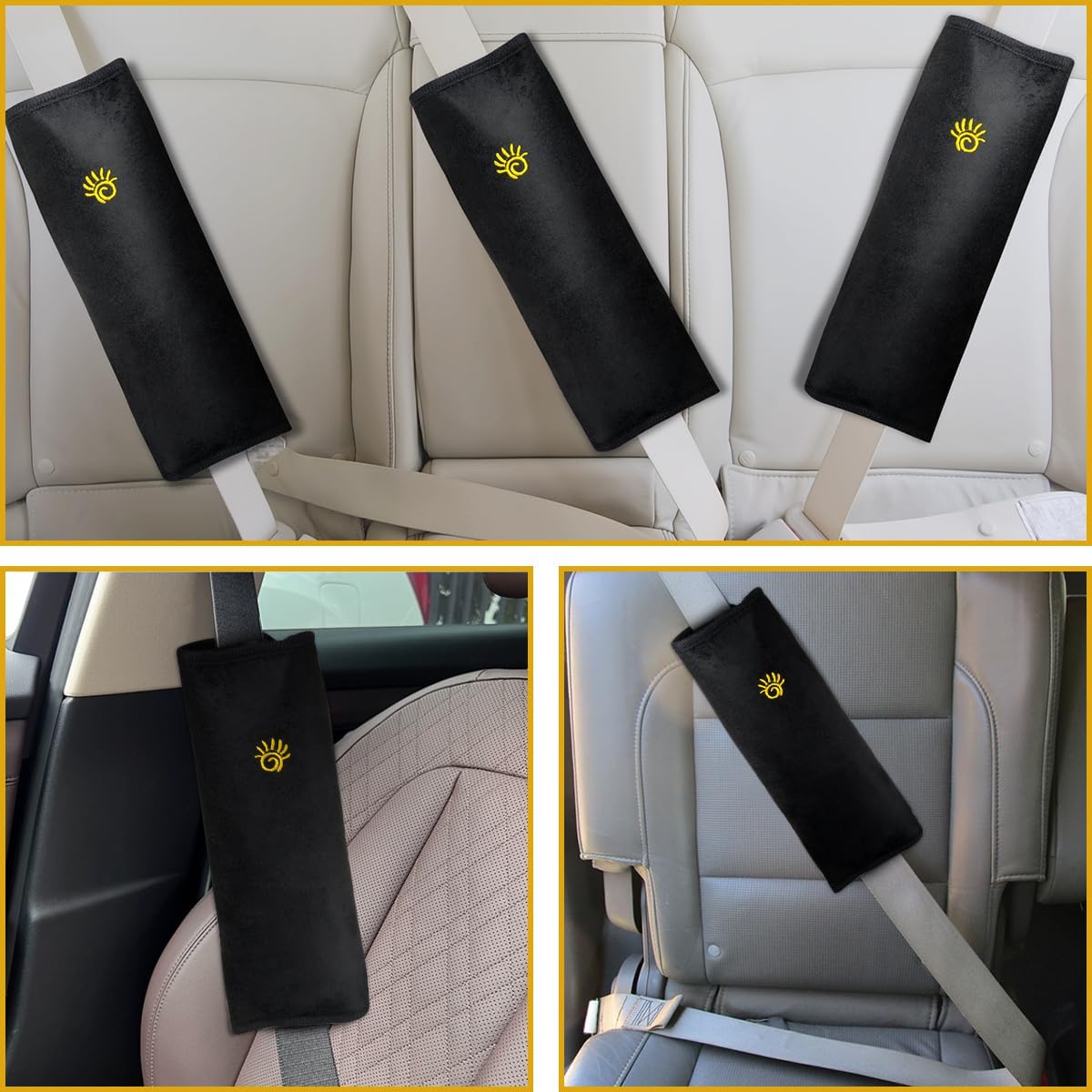 URAQT Car Seat Belt Pads – 2 Pcs Shoulder Pillow for Kids and Adults